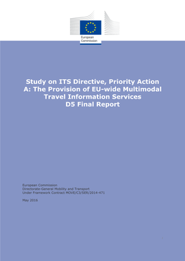 The Provision of EU-Wide Multimodal Travel Information Services D5 Final Report