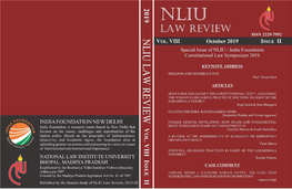 Nliu Law Review Issue Ii