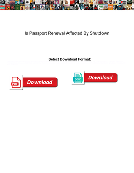 Is Passport Renewal Affected by Shutdown