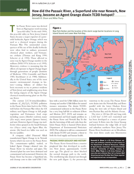 How Did the Passaic River, a Superfund Site Near Newark, New Jersey, Become an Agent Orange Dioxin TCDD Hotspot? Kenneth R