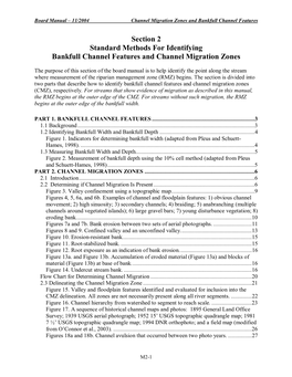 Section 2 Standard Methods for Identifying Bankfull Channel Features and Channel Migration Zones