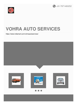 VOHRA AUTO SERVICES About Us