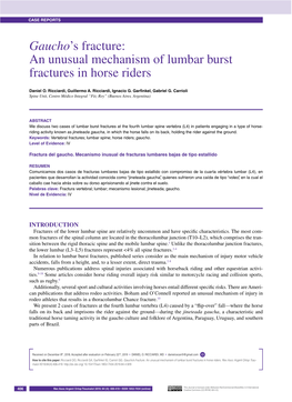 An Unusual Mechanism of Lumbar Burst Fractures in Horse Riders