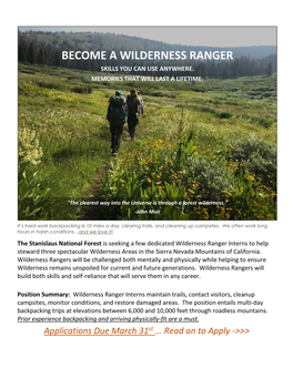 Become a Wilderness Ranger Skills You Can Use Anywhere