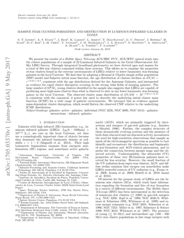 Massive Star Cluster Formation and Destruction in Luminous Infrared Galaxies in Goals S