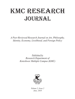 Kmc Research Journal