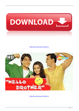 Hello Movie Download 720P Movie