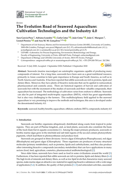 The Evolution Road of Seaweed Aquaculture: Cultivation Technologies and the Industry 4.0