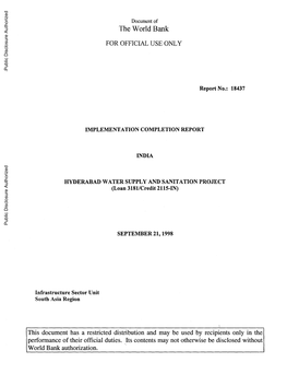 World Bank Document