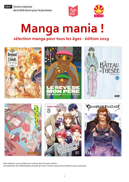 Manga Mania ! Sélection Manga Pour Tous Les Âges - Édition 2019