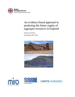 An Evidence Based Approach to Predicting the Future Supply of Aggregate Resources in England