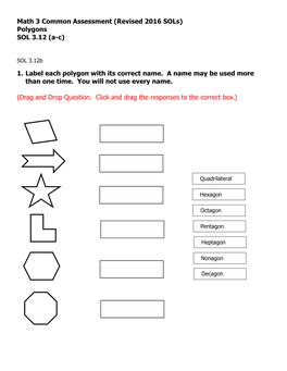 Polygons Common Assessment.Pdf