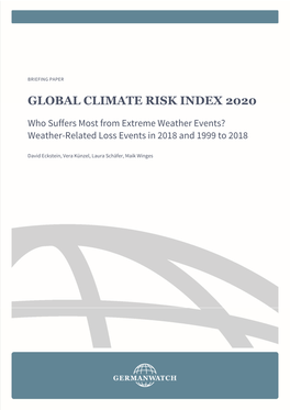 Global Climate Risk Index 2020