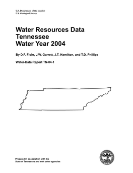 Water Resources Data Tennessee Water Year 2004
