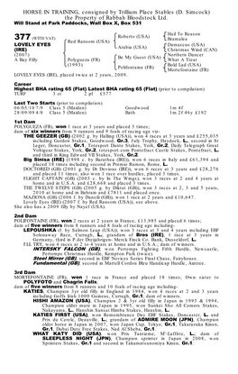 MARE, Consigned by Yorton Farm