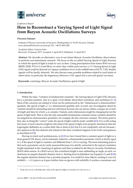 How to Reconstruct a Varying Speed of Light Signal from Baryon Acoustic Oscillations Surveys