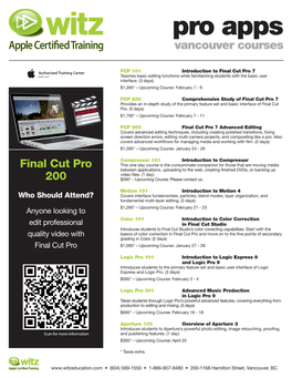 Pro Apps Vancouver Courses