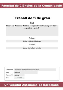 Treball De Fi De Grau Títol Líbero Vs