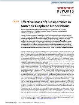 Effective Mass of Quasiparticles in Armchair Graphene Nanoribbons