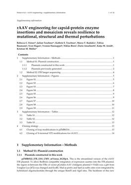 Raav Engineering for Capsid-Protein Enzyme Insertions and Mosaicism Reveals Resilience to Mutational, Structural and Thermal Perturbations