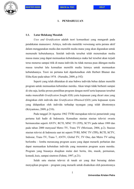 1 1. PENDAHULUAN 1.1. Latar Belakang Masalah Uses And