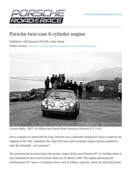 Porsche Twin-Cam 6-Cylinder Engine