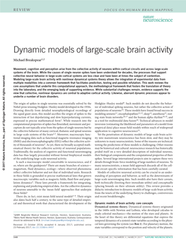 Dynamic Models of Large-Scale Brain Activity