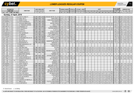 Lower Leagues Regular Coupon 21/04/2019 10:04 1 / 8