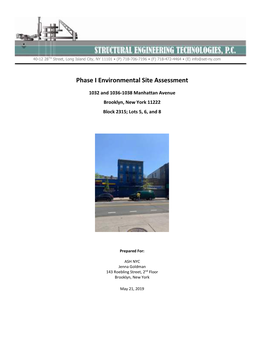 Phase I Environmental Site Assessment