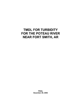 Poteau River TMDL for Turbidity