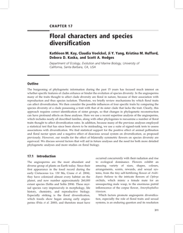 Floral Characters and Species Diversification