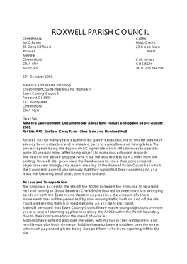 Roxwell Parish Council