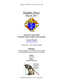 Knights News March 2017