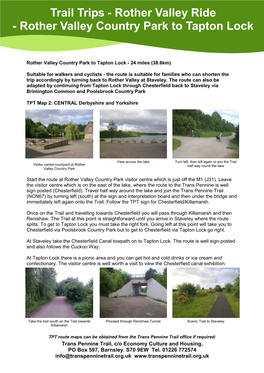 Trail Trips - Rother Valley Ride - Rother Valley Country Park to Tapton Lock