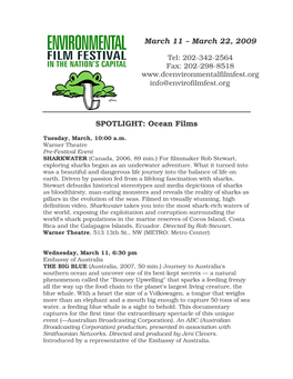 Environmental Film Festival in the Nation’S Capital