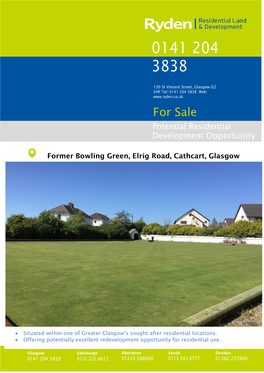 Former Bowling Green, Elrig Road, Cathcart, Glasgow