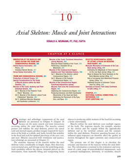 Axial Skeleton: Muscle and Joint Interactions