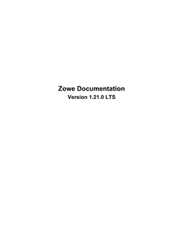 Zowe Documentation Version 1.21.0 LTS