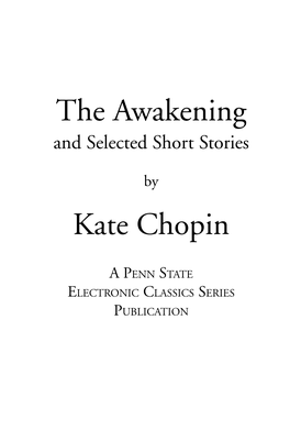 The Awakening Kate Chopin