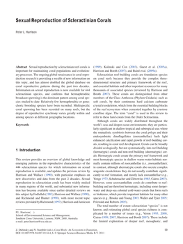 Sexual Reproduction of Scleractinian Corals