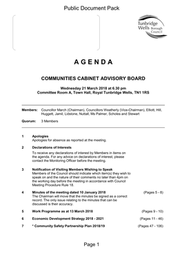 (Public Pack)Agenda Document for Communities Cabinet Advisory