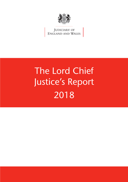 The Lord Chief Justice's Report 2018