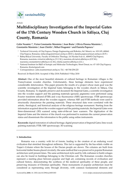 Multidisciplinary Investigation of the Imperial Gates of the 17Th Century Wooden Church in Sălișca, Cluj County, Romania