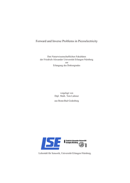 Forward and Inverse Problems in Piezoelectricity