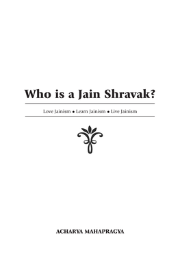 Who Is a Jain Shravak?
