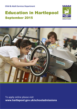 Education in Hartlepool September 2015