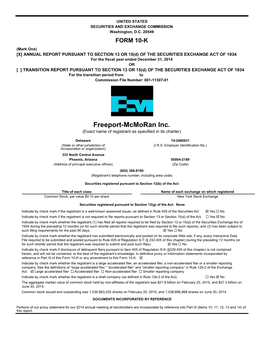 Freeport-Mcmoran Inc. (Exact Name of Registrant As Specified in Its Charter)