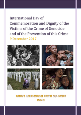 International Day of Commemoration and Dignity of the Victims of the Crime of Genocide and of the Prevention of This Crime 9 December 2017