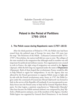 Poland in the Period of Partitions 1795–1914