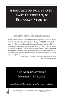 Association for Slavic, East European, & Eurasian Studies